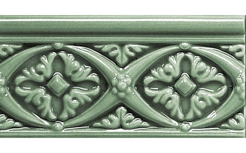 Бордюр Adex Relieve Bizantino C/C Verde Oscuro (ADMO4006) 7,5x15
