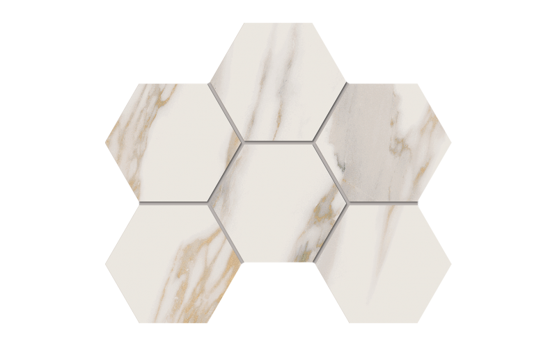 Мозаика Estima RM01 Miramare White Hexagon неполированный 25x28,5