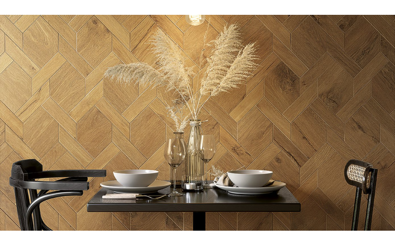 Керамогранит Fap Ceramiche fQNQ ROOTS HONEY CHEVRON R9 7,5х45 (УТ-00027924)