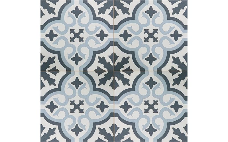 Керамогранит Etili Seramik Venice Sky Blue Black Pre-Cut 45x45