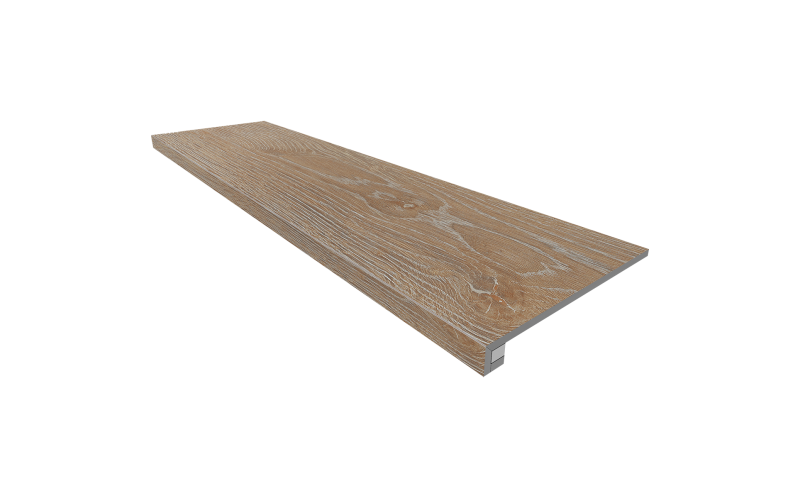 Ступень комплект Estima KW01 Kraft Wood Rusty Beige (Ступень 33x120 структурированный прямоугольный бортик без насечек + Подступенок 14,5x120)