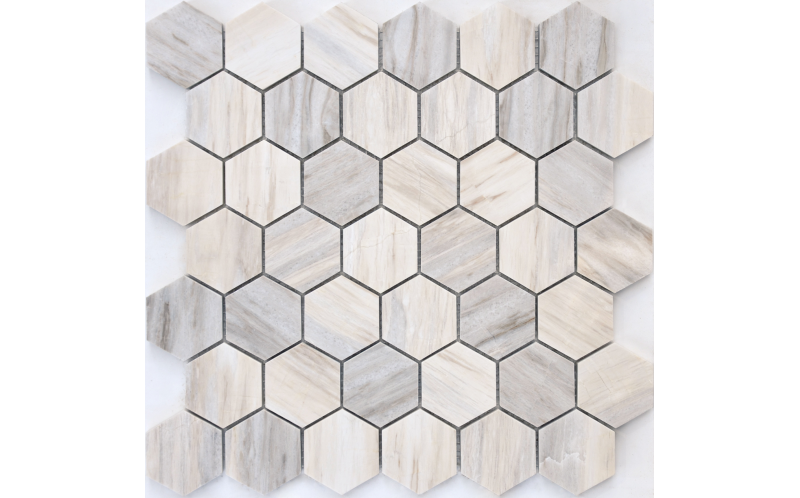 Мозаика Pietrine Hexagonal - Nuvola Rosato (Чип 23X40X7 Мм) 29,2X29,8