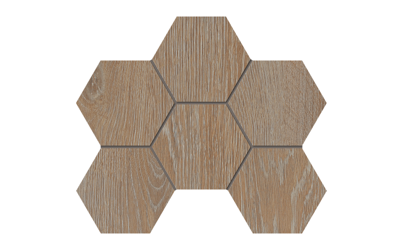 Мозаика Estima KW01 Kraft Wood Rusty Beige Hexagon структурированный 25x28,5