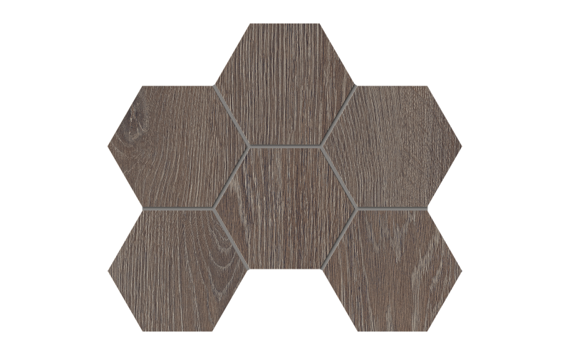 Мозаика Estima KW03 Kraft Wood Wenge Hexagon структурированный 25x28,5