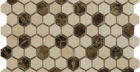 Мозаика из натурального камня Qs-Hex027-25P/10 (чип 25X25X10 мм) 30,5x30,5