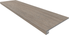 Ступень комплект Estima KW02 Kraft Wood Light Grey (Ступень 33x120 структурированный прямоугольный бортик без насечек + Подступенок 14,5x120)