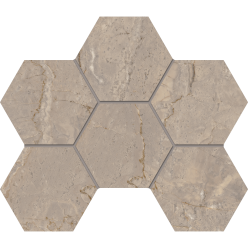 Мозаика BR02 Bernini Hexagon Beige полированная 25x28,5