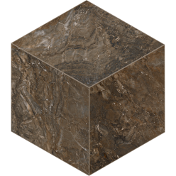 Мозаика BR04 Bernini Cube Dark Brown неполированная 29x25