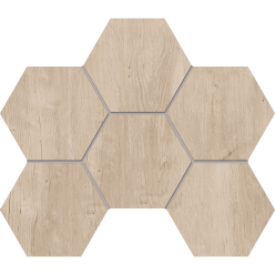 Мозаика Estima SF02 Soft Wood Creamy Hexagon неполированная 25x28.5