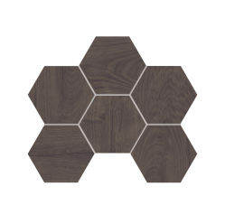 Мозаика Selection Walnut Hexagon SI04 неполированная 25x28,5