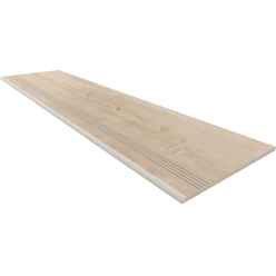 Ступень Estima SF02 Soft Wood Creamy неполированный с насечками 30x120