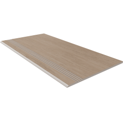 Ступень Estima TT01 Tottori Beige неполированный с насечками 30x60