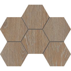 Мозаика Estima KW01 Kraft Wood Rusty Beige Hexagon структурированный 25x28,5