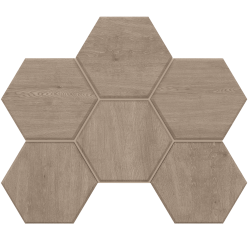 Мозаика Classic Wood Dark Grey Hexagon CW02 25x28.5