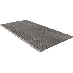 Ступень TN02 Anthracite неполированная с насечками 30x60