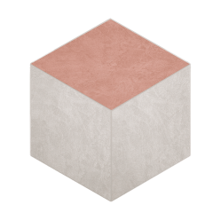 Мозаика Spectrum Cube Milky White SR00/Salmon SR05 неполированная 25x29